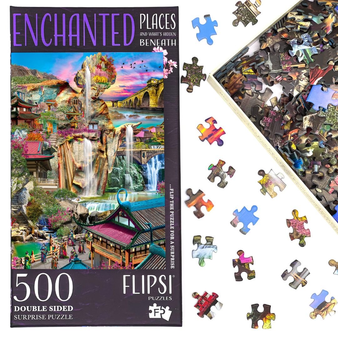FLIPSI PLUS: All Three Enchanted Places & Flipsi Board - Flipsi Puzzles