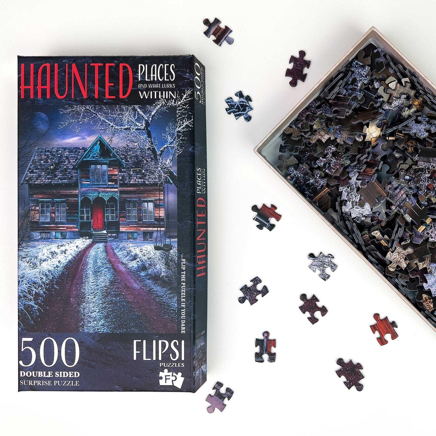 PRE-ORDER FLIPSI PLUS: All Three Haunted Places & Flipsi Board - Flipsi Puzzles